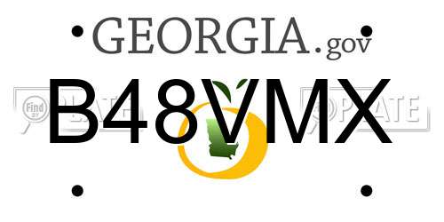 B48VMX Georgia License Plate