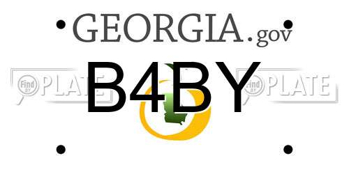 B4BY Georgia License Plate