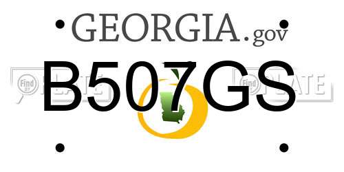 B507GS Georgia License Plate