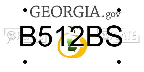 B512BS Georgia License Plate