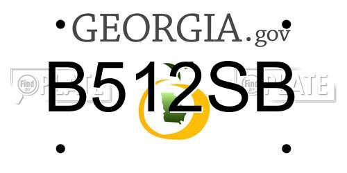 B512SB Georgia License Plate