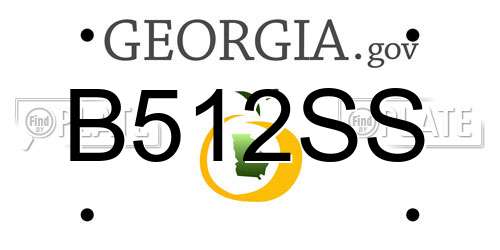 B512SS Georgia License Plate