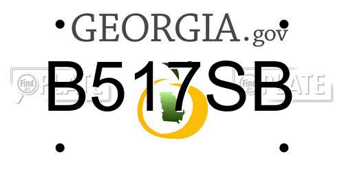 B517SB Georgia License Plate