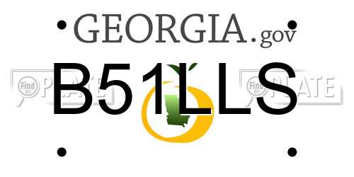 B51LLS Georgia License Plate