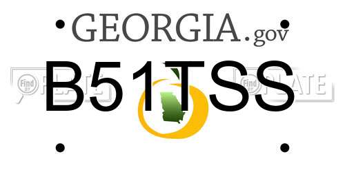 B51TSS Georgia License Plate