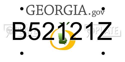 B52121Z Georgia License Plate