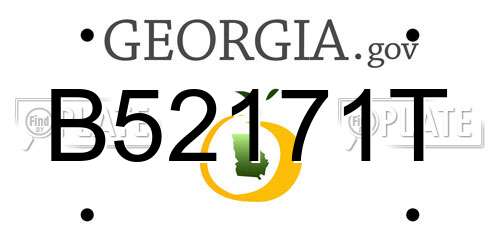 B52171T Georgia License Plate