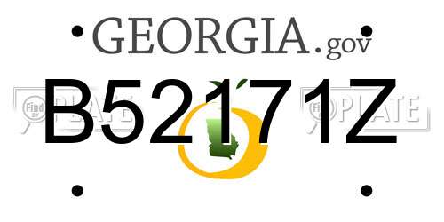 B52171Z Georgia License Plate