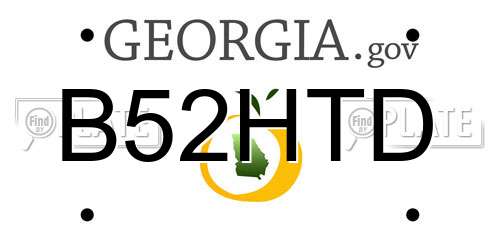 B52HTD Georgia License Plate