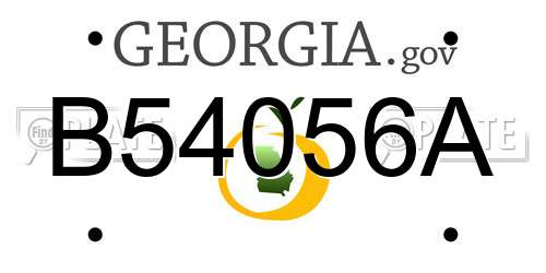 B54056A Georgia License Plate