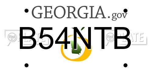 B54NTB Georgia License Plate