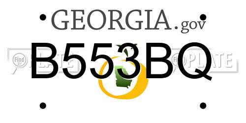 B553BQ Georgia License Plate