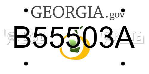 B55503A Georgia License Plate