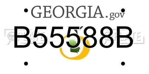 B55588B Georgia License Plate