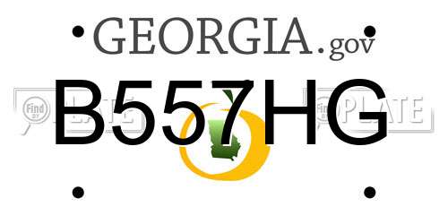 B557HG Georgia License Plate