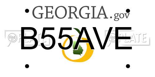 B55AVE Georgia License Plate