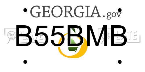 B55BMB Georgia License Plate