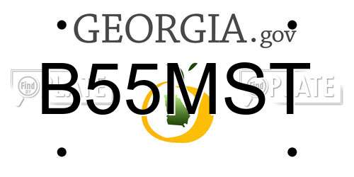 B55MST Georgia License Plate