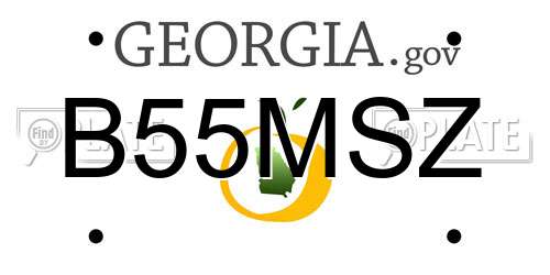 B55MSZ Georgia License Plate