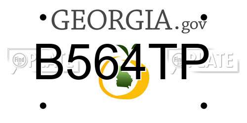 B564TP Georgia License Plate