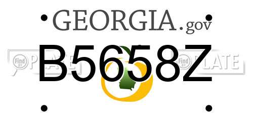B5658Z Georgia License Plate