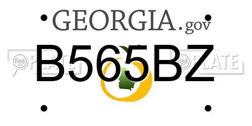 B565BZ Georgia License Plate