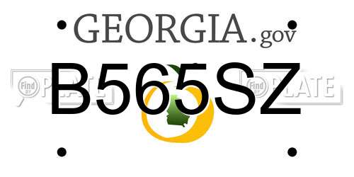 B565SZ Georgia License Plate