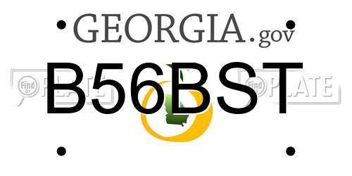 B56BST Georgia License Plate