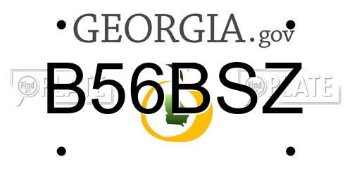 B56BSZ Georgia License Plate