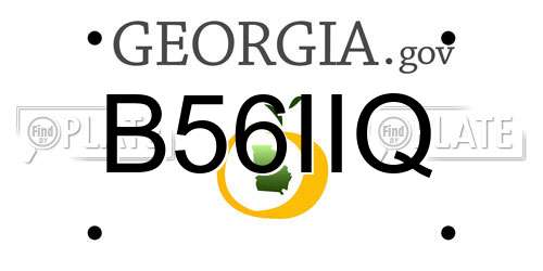 B56IIQ Georgia License Plate