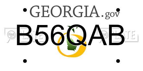 B56QAB Georgia License Plate