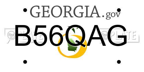 B56QAG Georgia License Plate