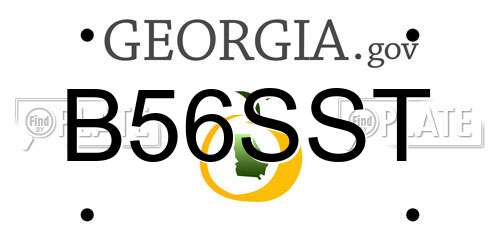 B56SST Georgia License Plate