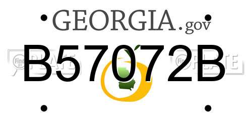 B57072B Georgia License Plate