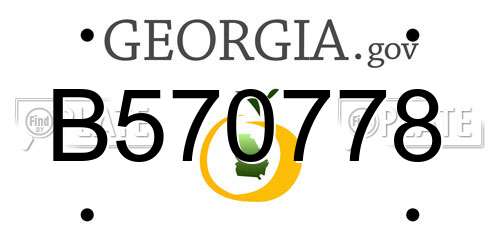 B570778 Georgia License Plate