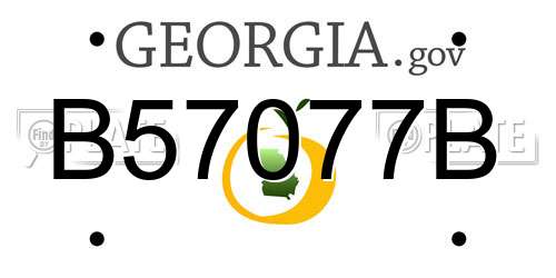 B57077B Georgia License Plate