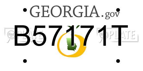 B57171T Georgia License Plate