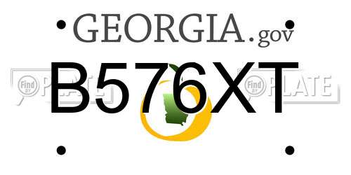 B576XT Georgia License Plate