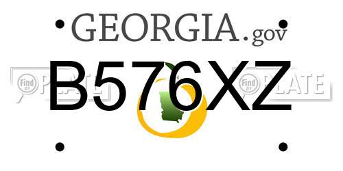 B576XZ Georgia License Plate
