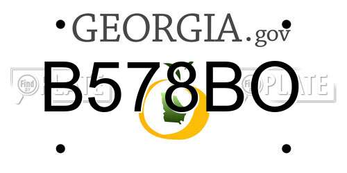 B578BO Georgia License Plate