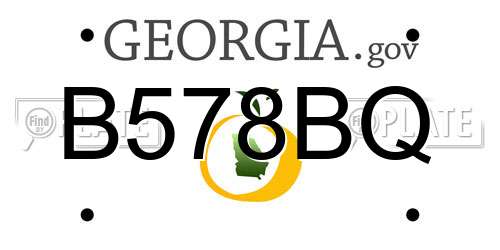 B578BQ Georgia License Plate