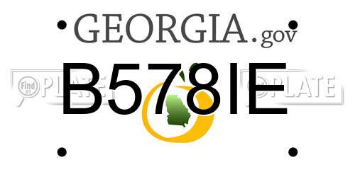 B578IE Georgia License Plate