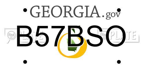 B57BSO Georgia License Plate