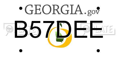 B57DEE Georgia License Plate