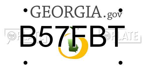 B57FBT Georgia License Plate