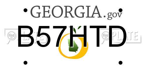 B57HTD Georgia License Plate