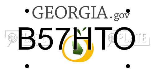 B57HTO Georgia License Plate