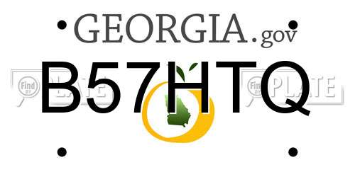 B57HTQ Georgia License Plate
