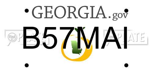 B57MAI Georgia License Plate