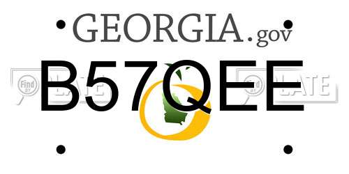 B57QEE Georgia License Plate